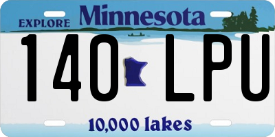 MN license plate 140LPU