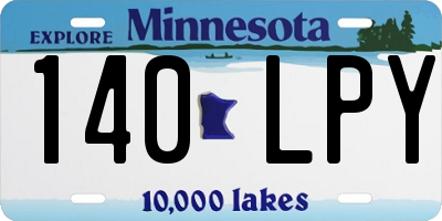 MN license plate 140LPY