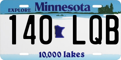 MN license plate 140LQB