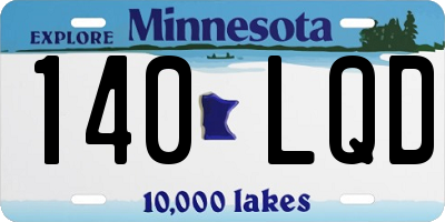 MN license plate 140LQD