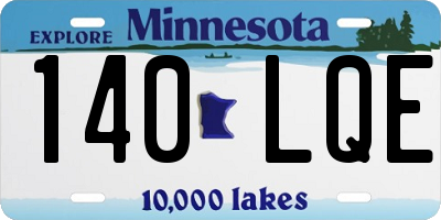 MN license plate 140LQE