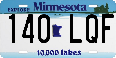 MN license plate 140LQF