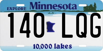 MN license plate 140LQG