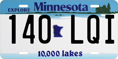 MN license plate 140LQI