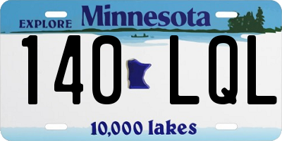 MN license plate 140LQL