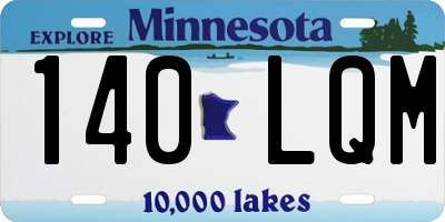 MN license plate 140LQM