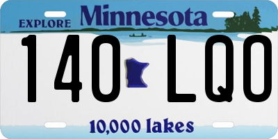MN license plate 140LQO