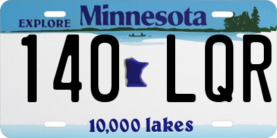 MN license plate 140LQR