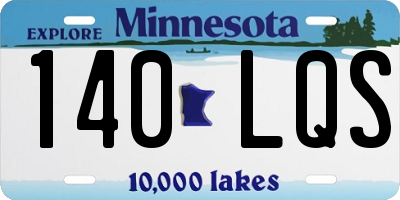 MN license plate 140LQS