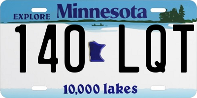 MN license plate 140LQT