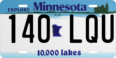 MN license plate 140LQU