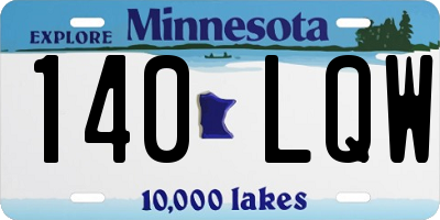 MN license plate 140LQW