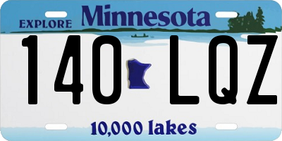 MN license plate 140LQZ