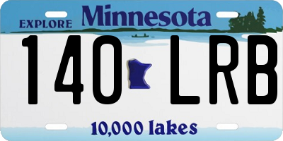 MN license plate 140LRB