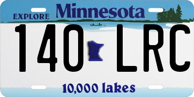MN license plate 140LRC