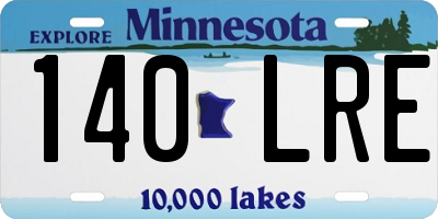 MN license plate 140LRE