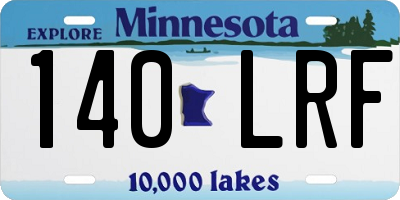 MN license plate 140LRF