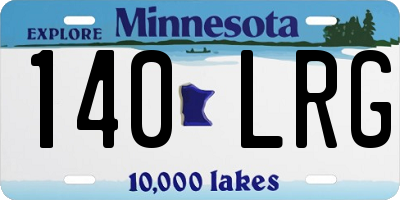 MN license plate 140LRG