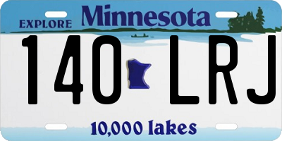 MN license plate 140LRJ
