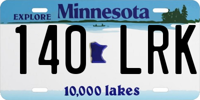 MN license plate 140LRK