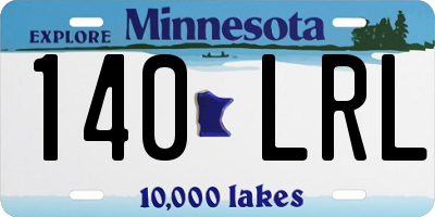 MN license plate 140LRL