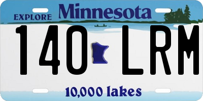 MN license plate 140LRM