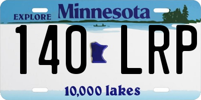 MN license plate 140LRP