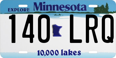 MN license plate 140LRQ
