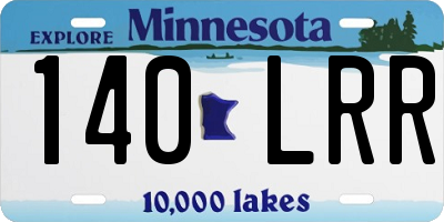 MN license plate 140LRR
