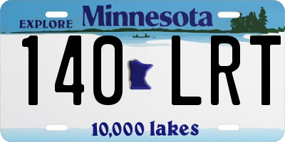 MN license plate 140LRT