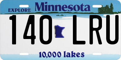 MN license plate 140LRU