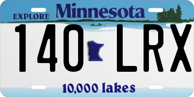 MN license plate 140LRX
