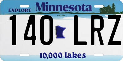 MN license plate 140LRZ
