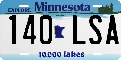 MN license plate 140LSA