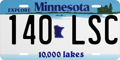 MN license plate 140LSC