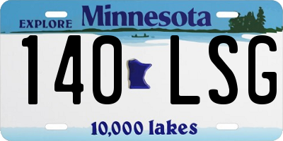 MN license plate 140LSG