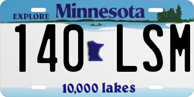 MN license plate 140LSM