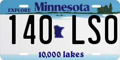 MN license plate 140LSO