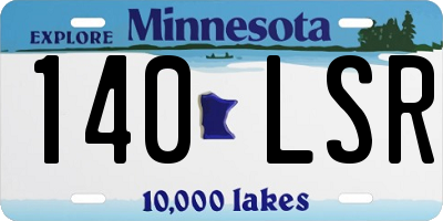MN license plate 140LSR