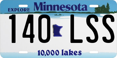 MN license plate 140LSS