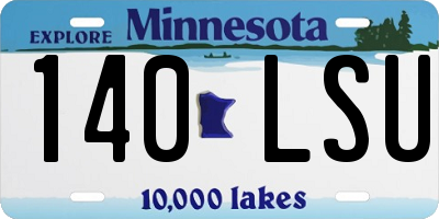 MN license plate 140LSU