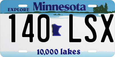 MN license plate 140LSX