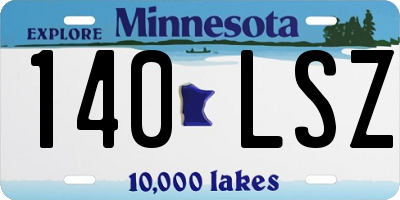 MN license plate 140LSZ