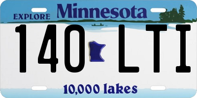 MN license plate 140LTI