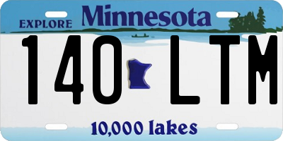 MN license plate 140LTM