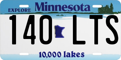 MN license plate 140LTS