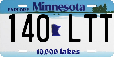 MN license plate 140LTT