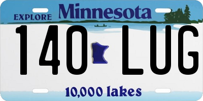 MN license plate 140LUG