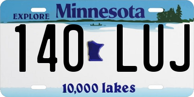 MN license plate 140LUJ