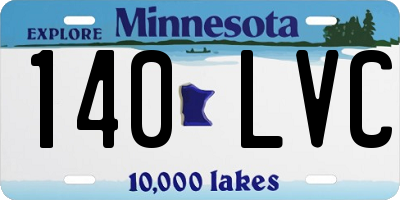 MN license plate 140LVC